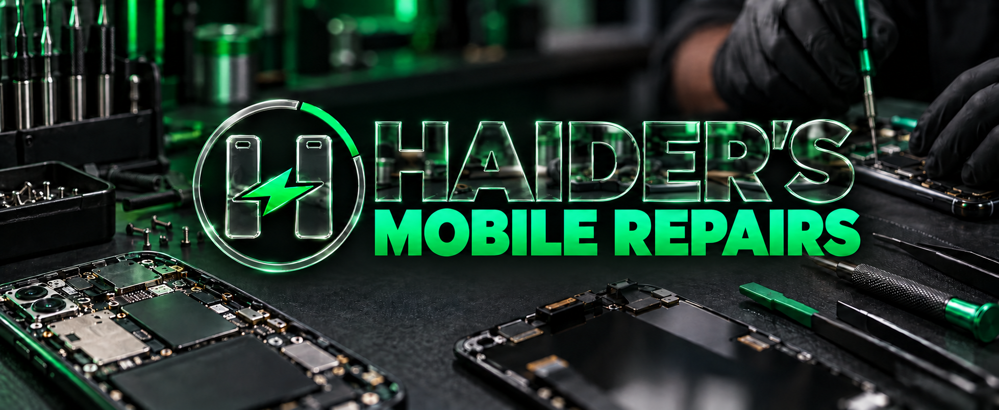 Haider’s Mobile Repairs — phone components and precision repair tools